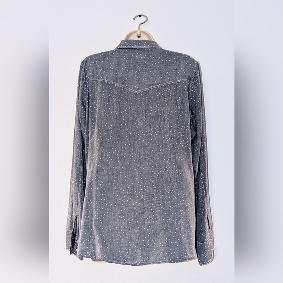 Maurice's dotted print chambray shirt - XL - Picture 2 of 6